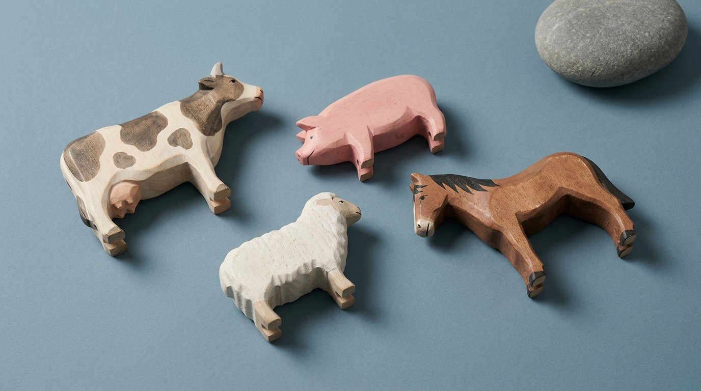 Tierfiguren aus Holz