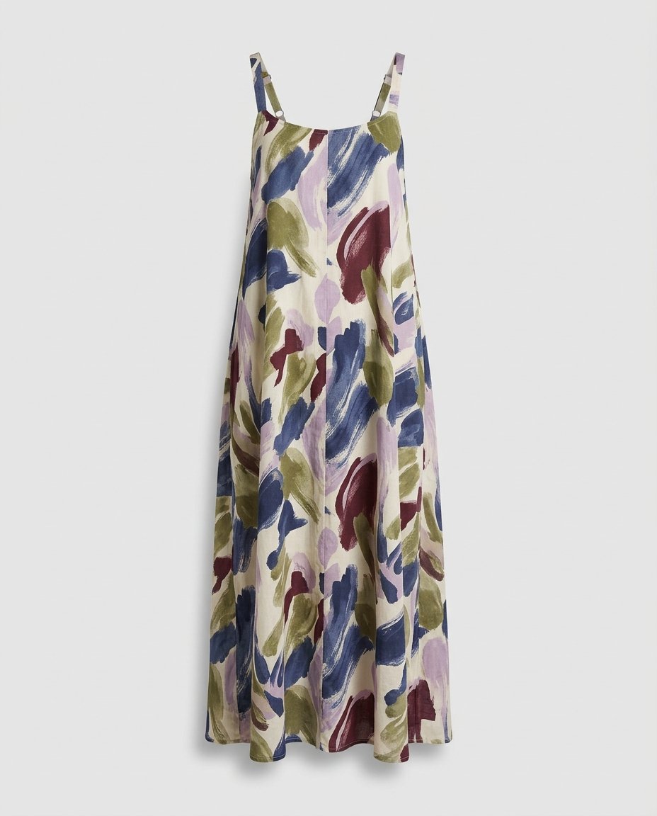 Abstract Print Maxi Dress
