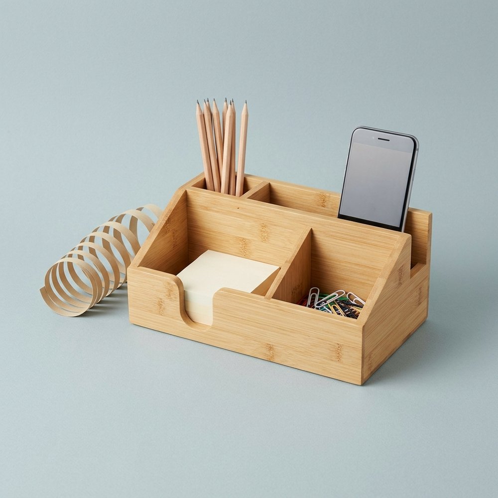 Bamboo Desk Organiser