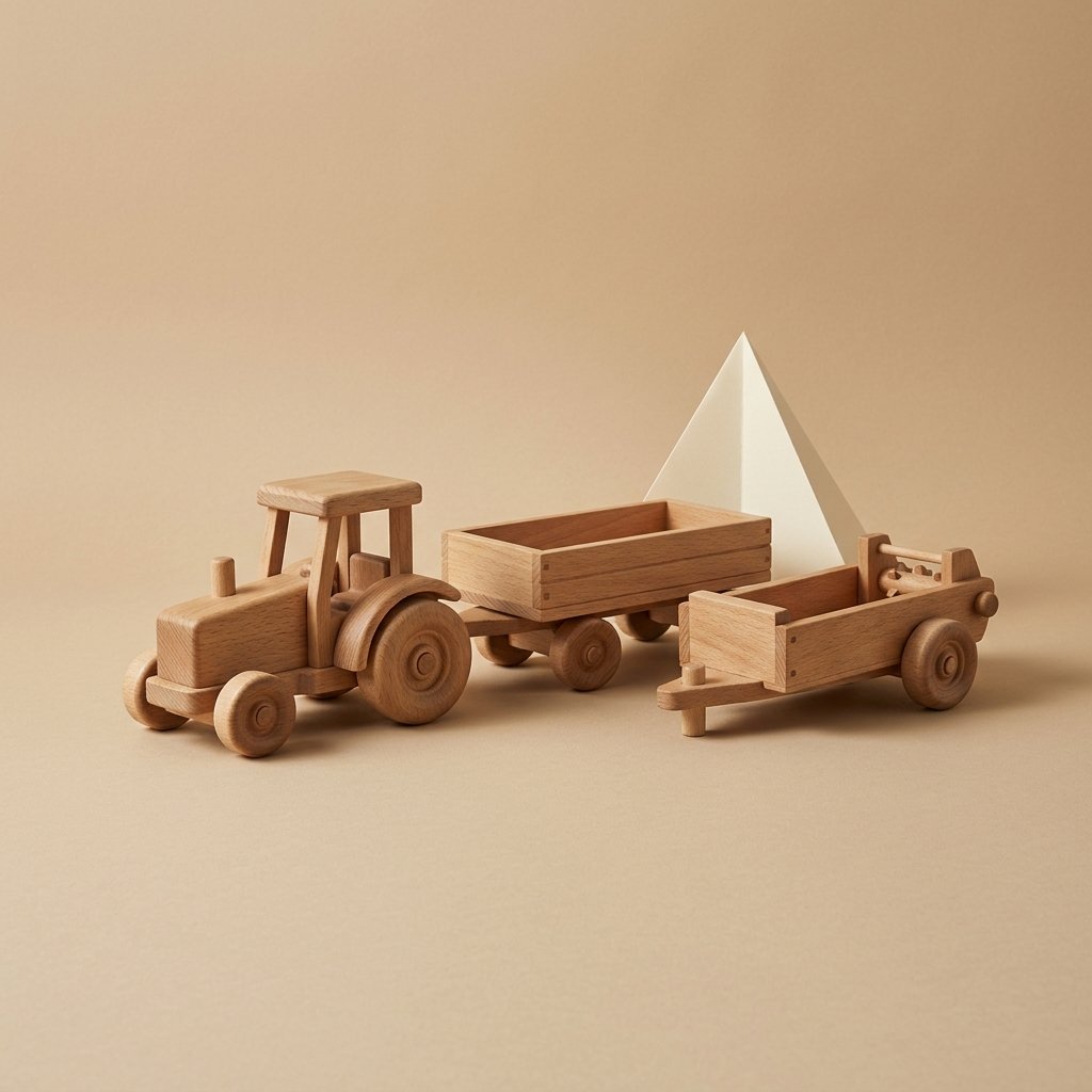 Bauernhof-Fahrzeuge aus Holz