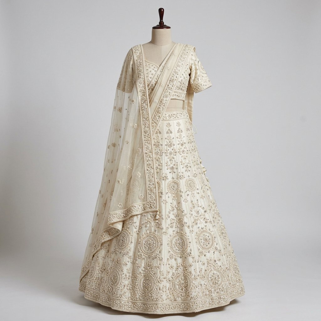 Ivory Pearl Bridal Lehenga