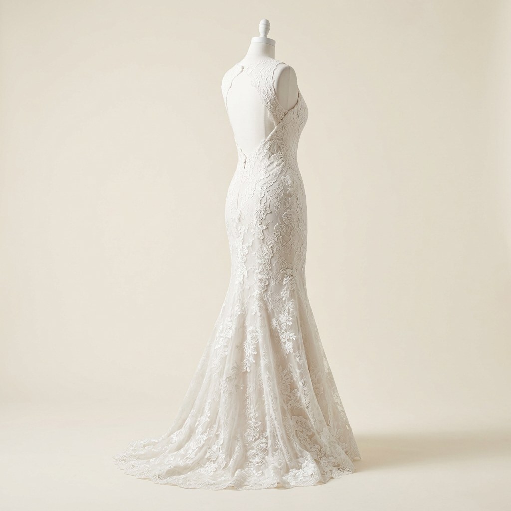 Lace Fit-and-Flare Gown