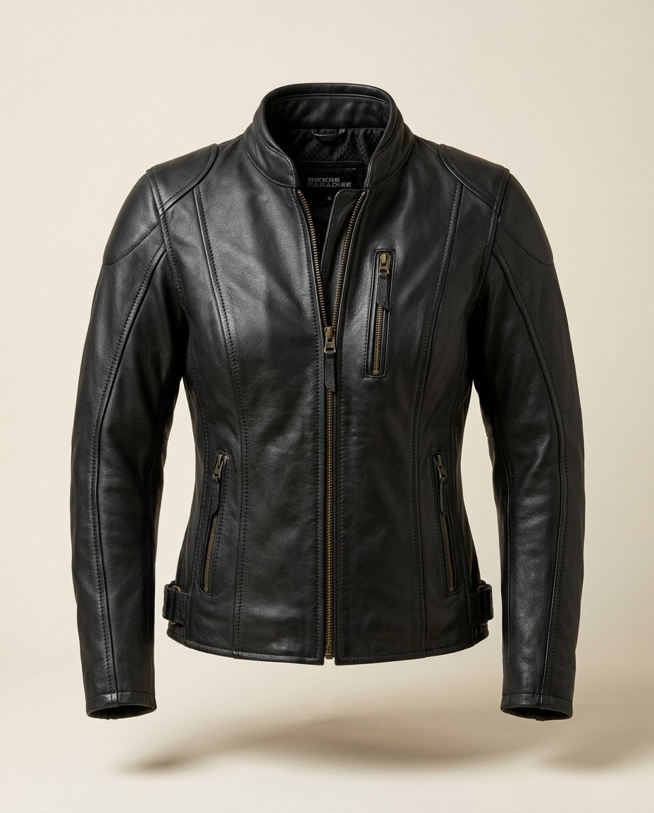 Ladies Leather Motorcycle Jacket
