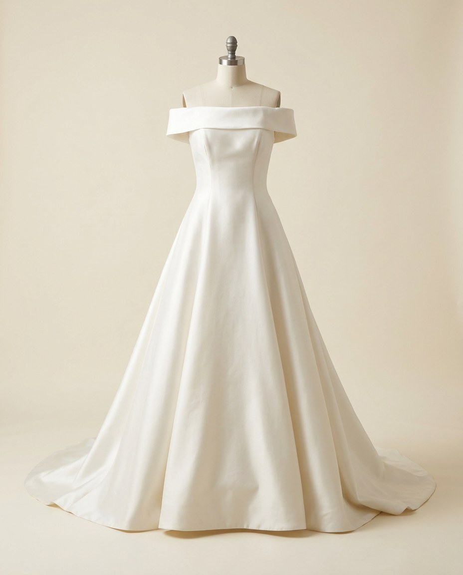 Off-Shoulder Mikado Gown