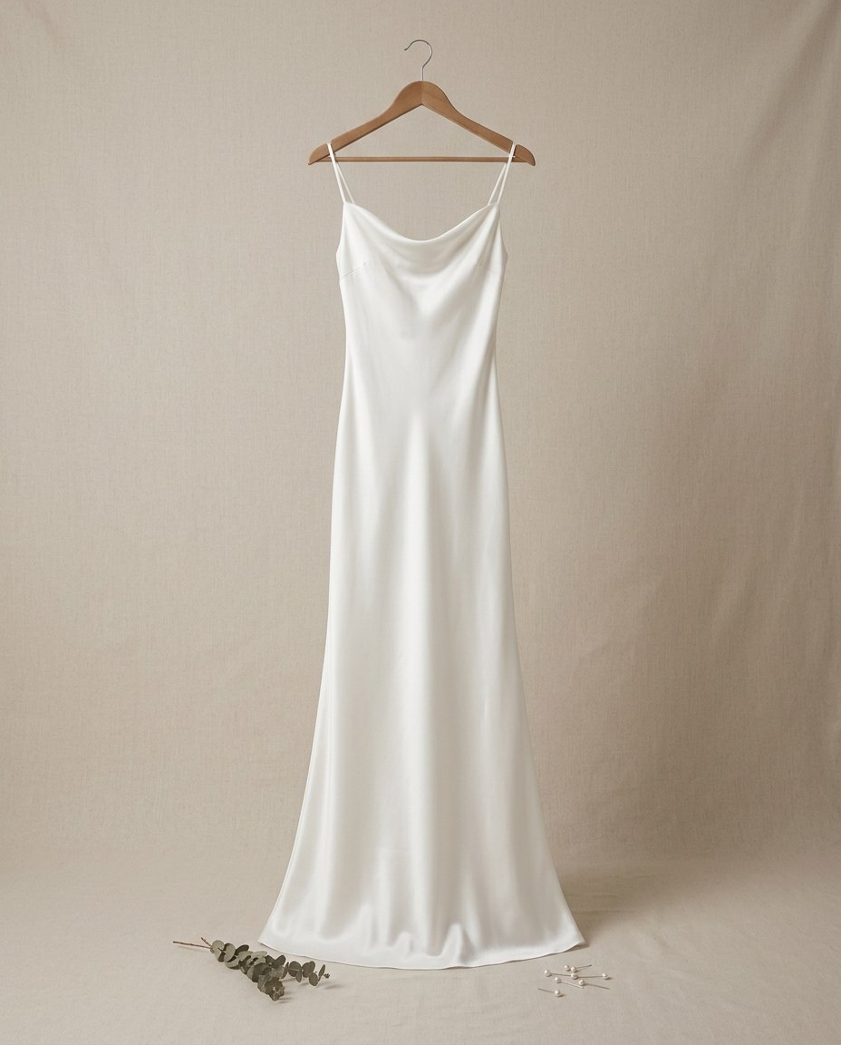 Silk Column Wedding Dress