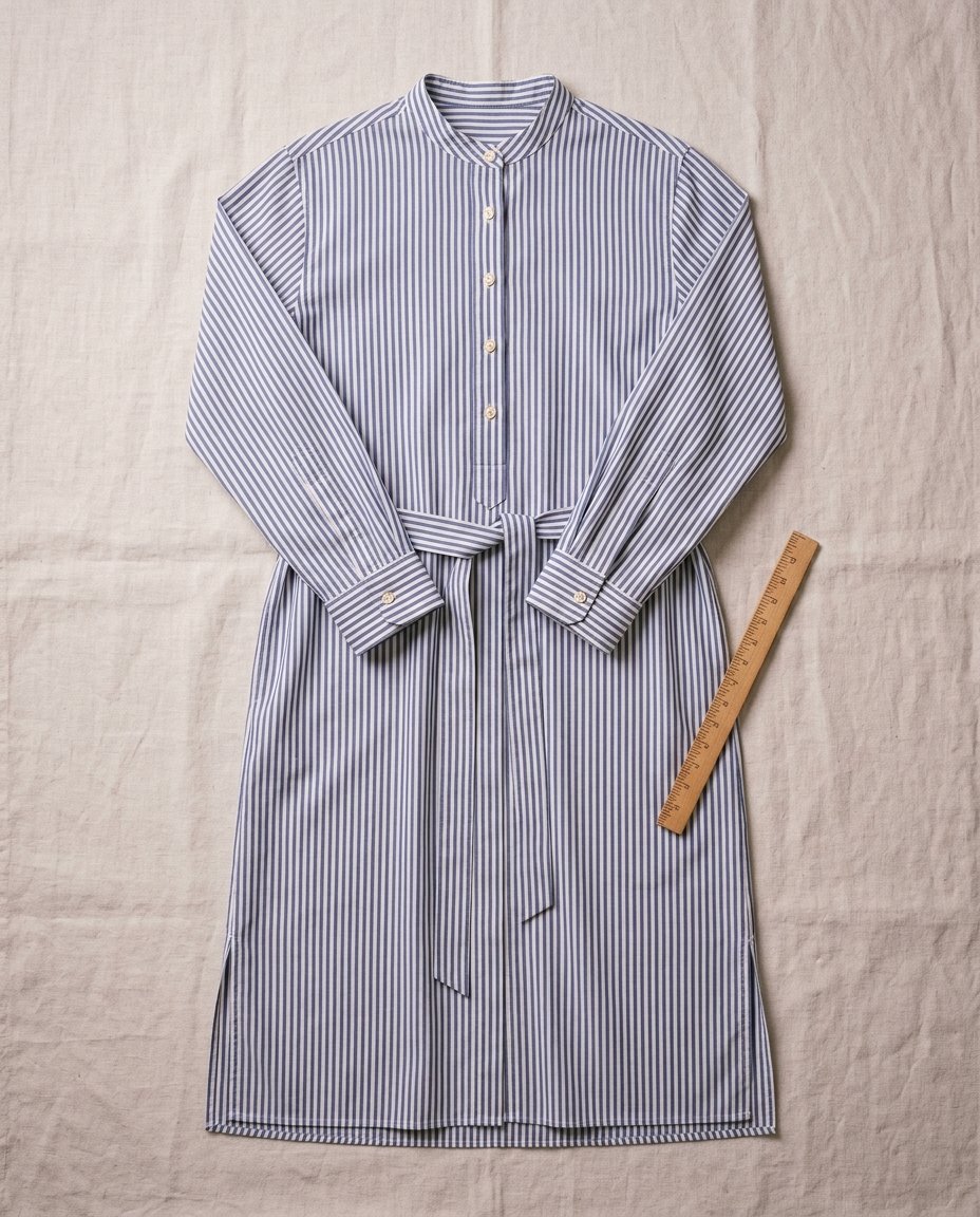 Stripe Cotton Shirt Dress