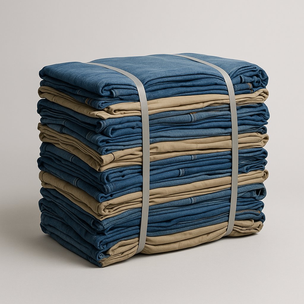 Denim and trouser bale