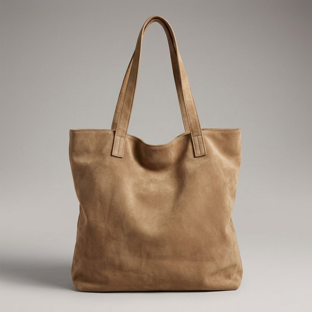 Suede-Effect Slouch Tote
